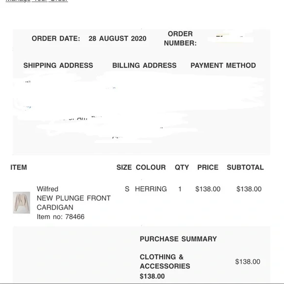 Aritzia Wilfred plunge front cardigan in Herring - Picture 5 of 5